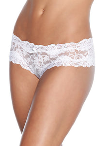 Floral Print Lace Crotchless Panty