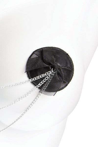 Satin Pasties With Bow/Chains