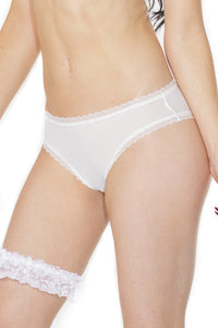 Bridal Mesh Crotchless Panty With Tulle Veil