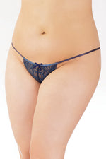 Scalloped Stretch Lace G-String